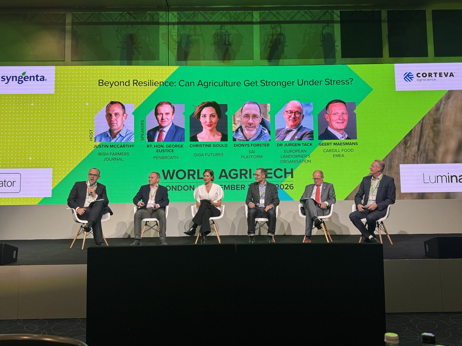 The panel at World Agri-Tech London