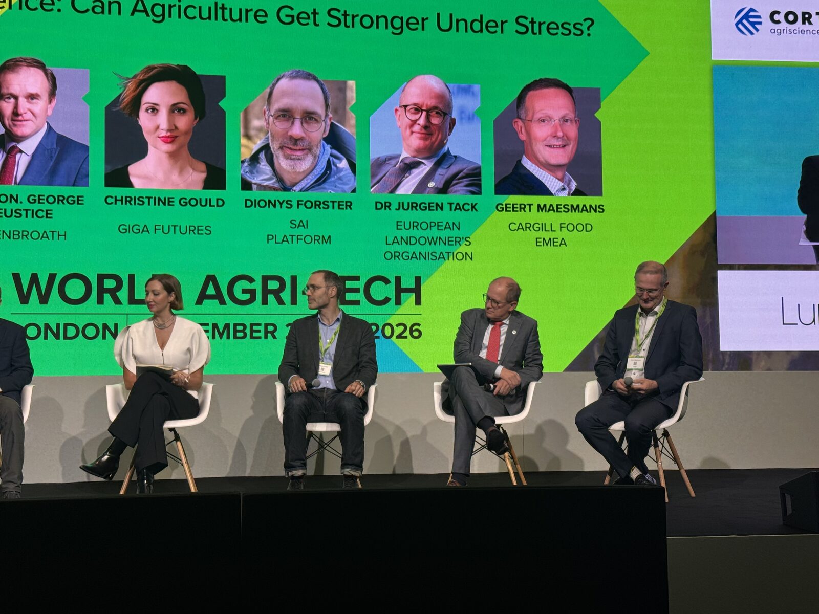 The "Beyond Resilience: Can Agriculture Get Stronger Under Stress?" panel at World Agri-Tech London