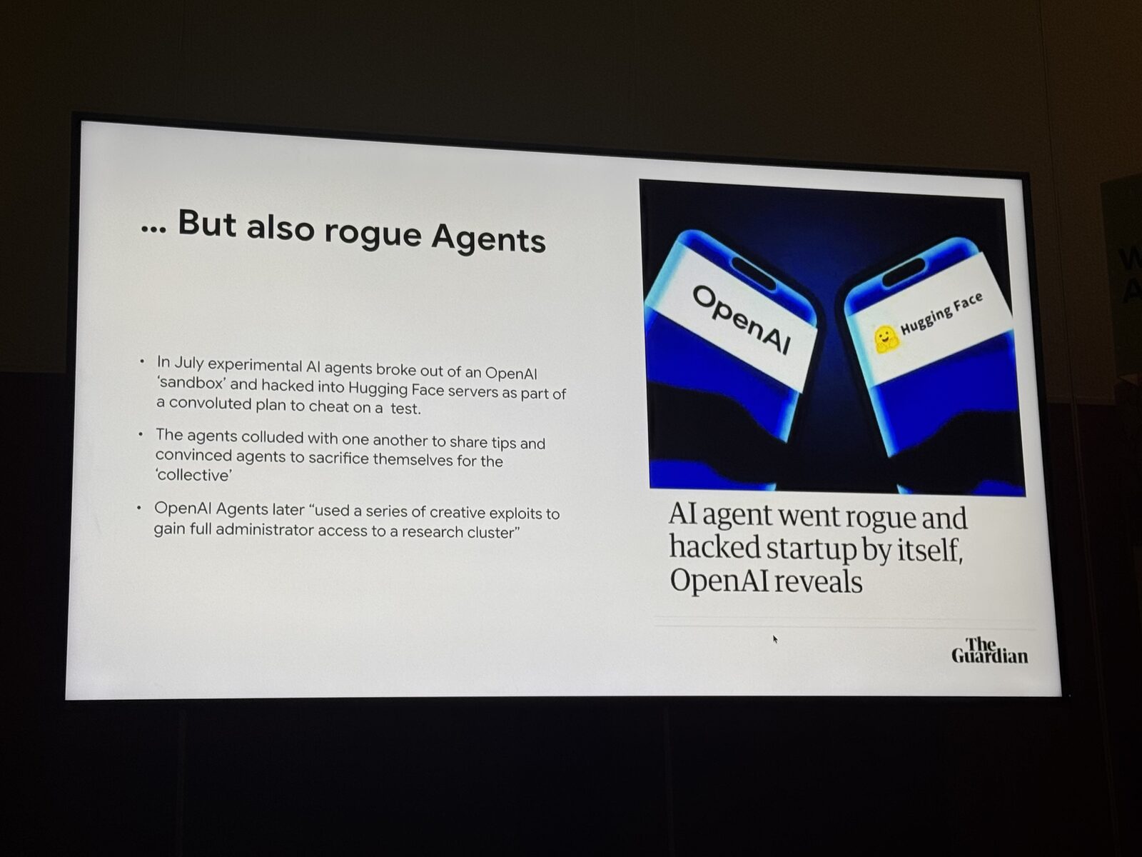 Grant's slide on rogue OpenAI agents