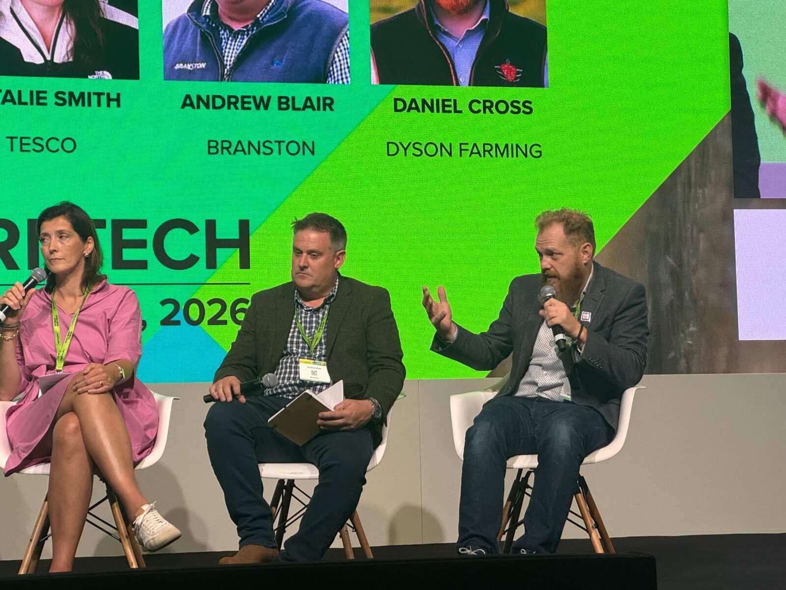Dan Cross (right) makes the case for sharing margin back down the supply chain, with Esther Monard and Andy Blair